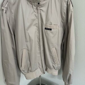 Classic Vintage Members Only Light Tan Bomber Jacket. Excellent Condition!
